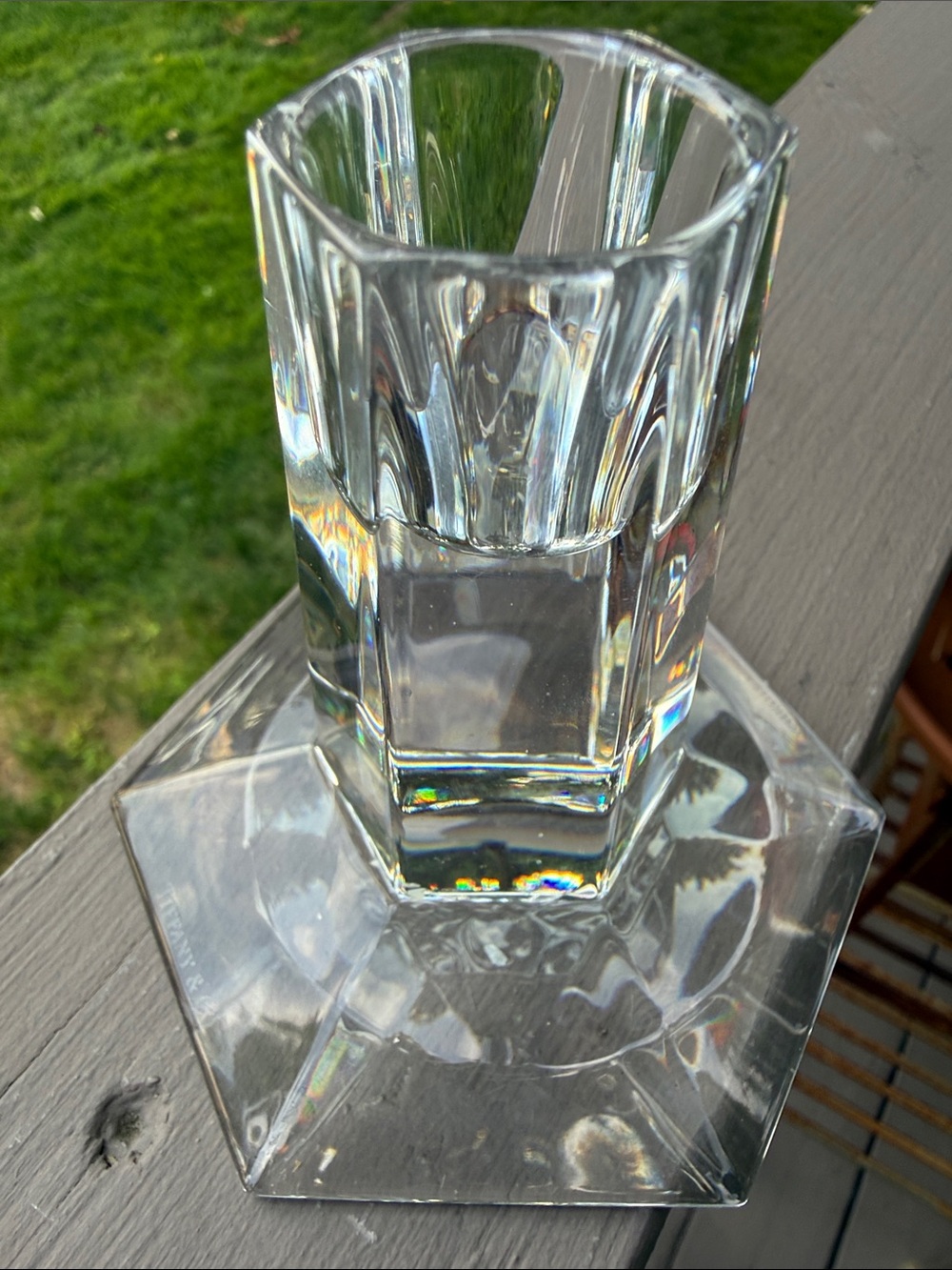 Authentic Tiffany & Co crystal candle holder